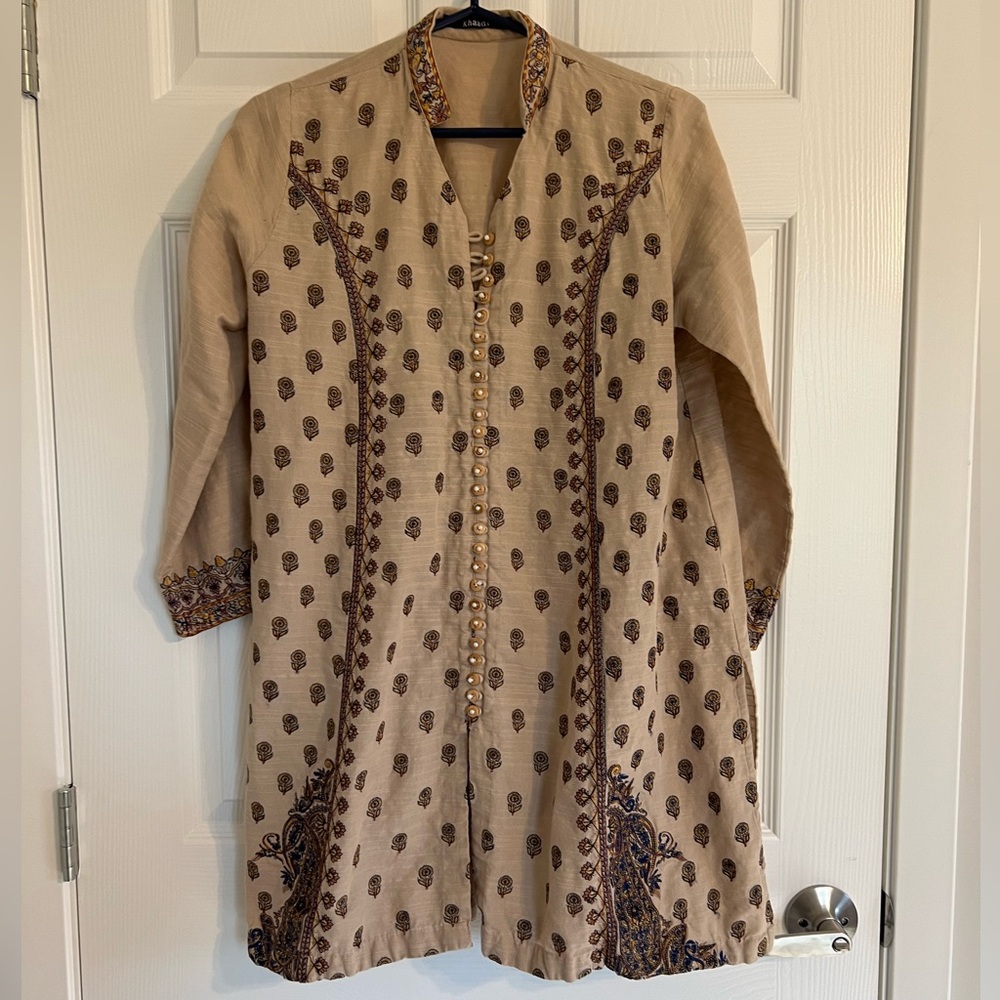 Khaadi Women’s Brown Embroidered Kurta
